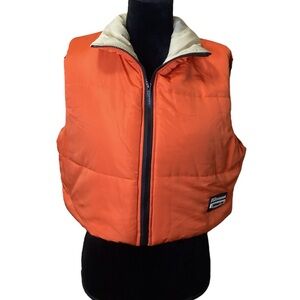 Women's Orange Puffer Vest